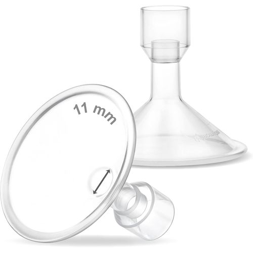 Myfit Lot De 2 Petits Boucliers De 11 Mm Compatibles Avec Tire-Lait Medela Personalfit,Freestyle,Harmony,Maxi,Flex,Connecteur,Connexion Au Connecteur Large Ou Étroit