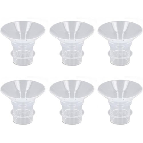 6 Pièces Inserts De Bride En Silicone,Accessoires De Tire-Lait Portables D'hygiène Pour Tire-Lait Portable,Compatibles Avec Les Protecteurs De 24 Mm,Remplacement 1-2 Mois (17mm)