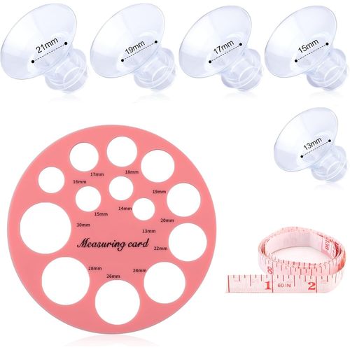 5 Pièces Insert De Bride Tire Lait,Avec Jeu De Règles Souples Compatibles Avec Les Tire Lait Portables Tsrete Medela S9/S9pro/S12/S12pro (13/15/17/19/21 Mm)