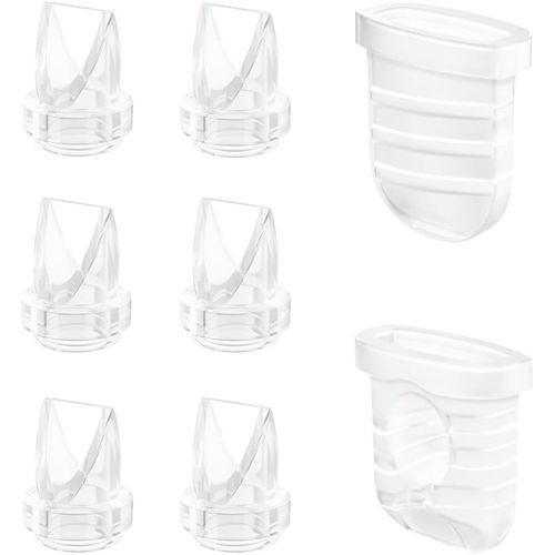 Lot De 6 Valves À Bec De Canard Et 2 Membranes En Silicone Pour Lansinoh Discreet Duo,Eufy E10 S1 S1 Pro,Ncvi Nuliie Nicegreen Life S32,Tire-Lait S32,Accessoires De Rechange Pour Tire-Lait S32