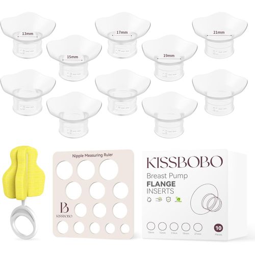 Kalanka-10pcs Inserts De Bride 13/15/17/19/21mm Pour Bride/Protège-Écran De La Plupart Des Pompes, Inserts Sans Bpa, Compatibles Tire Lait Electrique Main Libre
