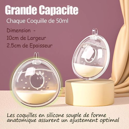 Kalanka-Coupelles Recueile Lait Maternel 100ml Coquille De Lait Maternel- 2 Pieces En Silicone - Coquille D'allaitement Avec Boite De Rangement