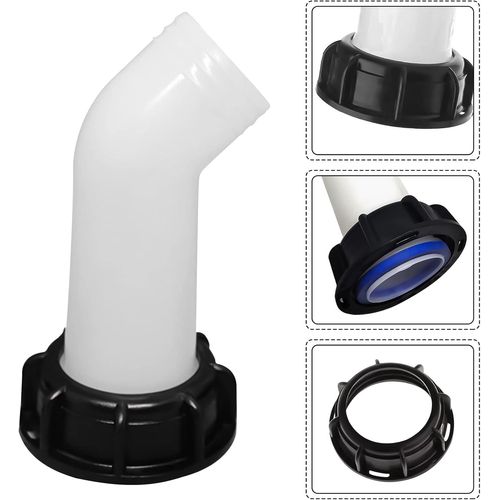 3pcs Bec de Vidange avec Ecrou IBC 1000L Buse de Réservoir d'eau Raccord de Vanne Extension Buse de Tuyau Adaptateur IBC Réservoir d'eau Bec de Robinet pour Raccord Robinet Cuve IBC 2 Pouces