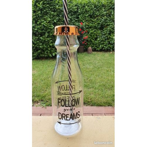 Bouteille Avec Paille -Follow Your Dreams