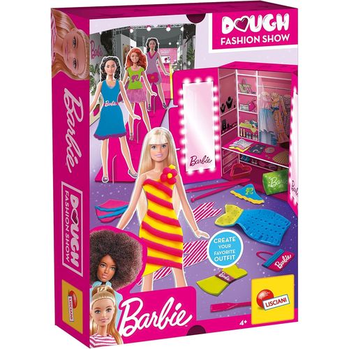 KALANKA-Lisciani - BARBIE Défilé de Mode - Kit Créatif avec Pâte à Modeler - Création des Tenues de Mode pour vos Poupées Barbie - Activité Manuelle et Loisir Créatif - Idée Cadeau pour Enfants dès 4