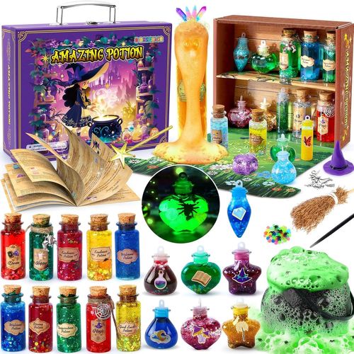 Potion Magique Enfant 6 7 8 9 10 Ans,20 Potions Magiques Kit Fabrication Activités Manuelles Jouets Magie Jeu Loisirs Créatifs Jouet Anniversaire Cadeau Garçons Fille 6 7 8 9 10 11 12 Ans