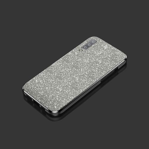 SJZG-Compatible Avec Samsung Galaxy A7 2018 Coque Souple Transparente Électroplaquée En Tpu + Papier À Paillettes