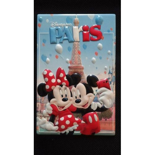 Magnet Rigide Disney Disneyland Paris Mickey & Minnie À Paris + Tour Eiffel