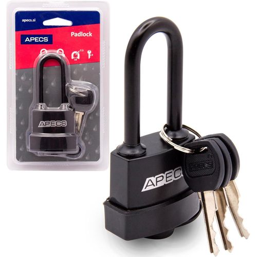 KALANKA-Cadenas résistant aux intempéries pour l'extérieur - Avec 3 clés - Cadenas à suspension de 47 mm - Serrure de cave - Serrure de conteneur - Serrure de sécurité avec anse en U PDR-50-45-L
