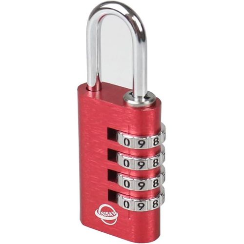 KALANKA-Cadenas à combinaison à 4 chiffres pour casier d'école, boîte à outils, clôture Gatev, casier d'employés (rouge, 1 pièce)