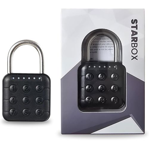 Cadenas à Empreinte Digitale Verrouillage Intelligent Sans Clé, Haute Sécurité pour Valises, Casiers, Vélos, et Portes