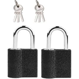 TEPPE-2 Pcs Cadenas Casier avec Clés, Petits Cadenas Valise Mini Serrure à Bagage Cadenas Clef pour College Voyage Avion, C