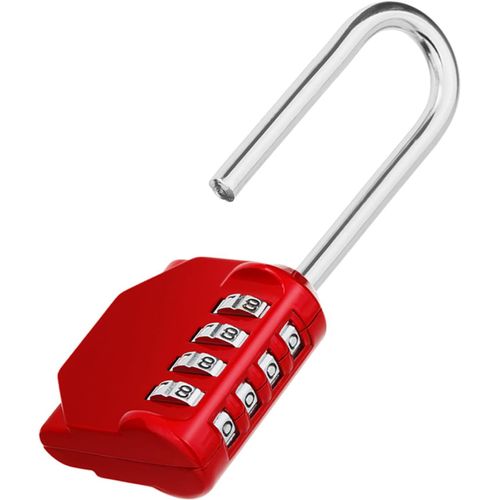 Cadenas Code Casier, Long Cadenas Exterieur Pour Portail, Abri de Jardin, 4 Chiffres Grande Cadenas a Code anse Longue Pour Casier Vestiaire Sport, College, Scolaire (1 Pièce, Noir)