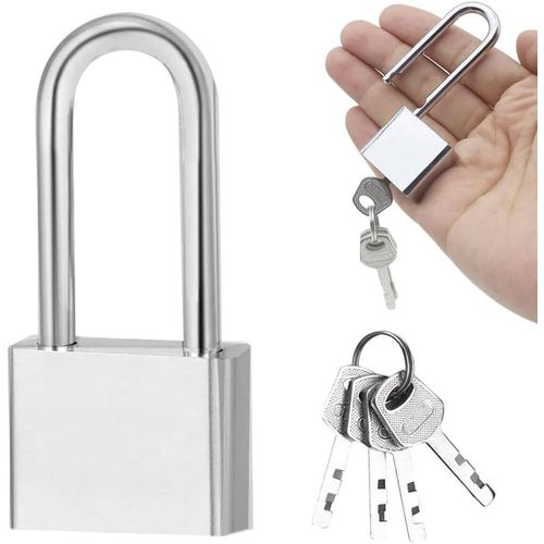 KALANKA-Cadenas d'extérieur robuste en acier inoxydable résistant aux intempéries à longue poignée pour sacs de voyage, armoires, casiers de gym, boîte à outils, abri de jardin, garage, clôture, unit