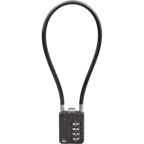 Kalanka-Câble Antivol À Combinaison À 4 Chiffres 30,5 Cm Pour Casier De Gym, Casque, Armoire De Classement, Boîte À Outils, Valise, Sac À Dos, Noir