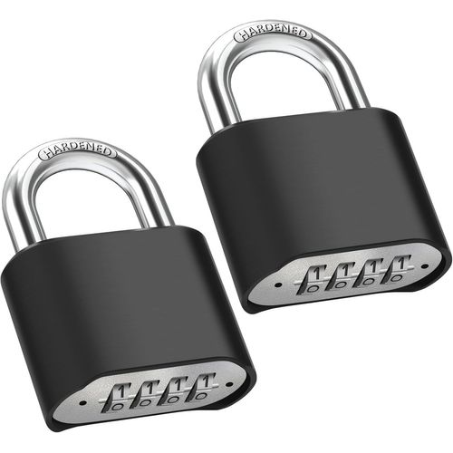 Cadenas Code 4 Chiffres, 52mm Cadenas Extérieur Etanche, Robuste et Antivol, 8mm Loquet Cadenas à Combinaison, Exterieur Serrure Porte de Garage, pour Jardins, Cours, Porte, Clôture, Casier