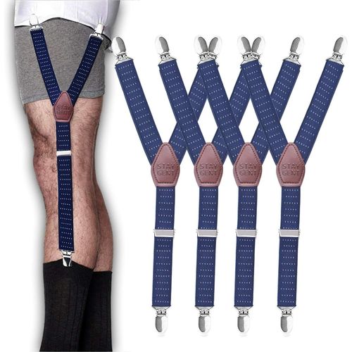 Kalanka-Y-Shirt Stays Porte Jarretelles Bretelles Homme Avec Jarretelles Antidérapantes Et Sangles Réglables