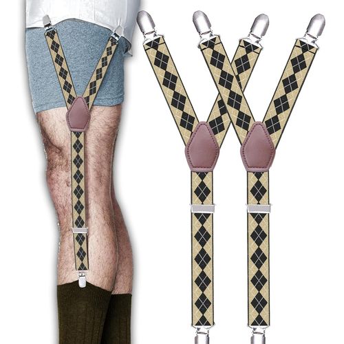 Kalanka-Y-Shirt Stays Porte Jarretelles Bretelles Homme Avec Jarretelles Antidérapantes Et Sangles Réglables