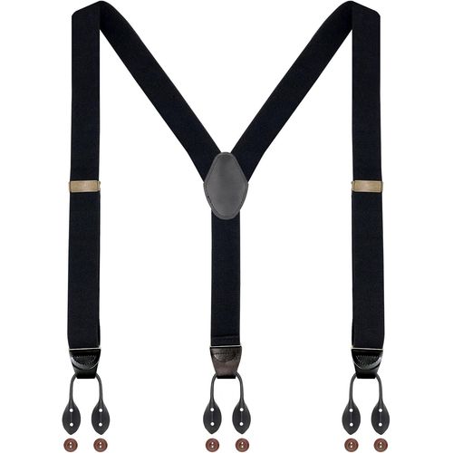 Kalanka-Bretelles À Boutons Pour Homme - Extra Solides - 3,5 Cm De Large - Avec 6 Boutons - Taille Unique