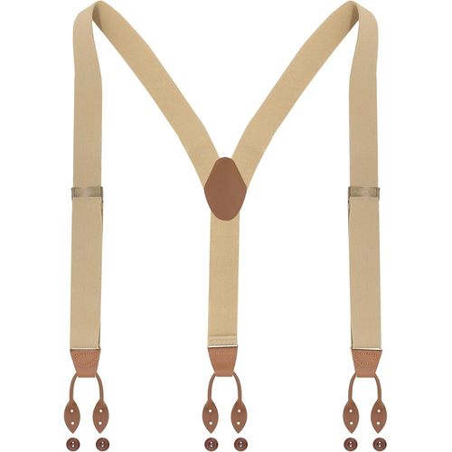 Kalanka-Bretelles À Boutons Pour Homme - Extra Solides - 3,5 Cm De Large - Avec 6 Boutons - Taille Unique