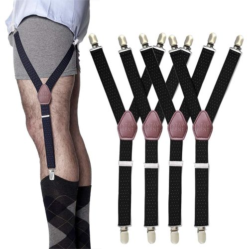 Kalanka-Y-Shirt Stays Porte Jarretelles Bretelles Homme Avec Jarretelles Antidérapantes Et Sangles Réglables