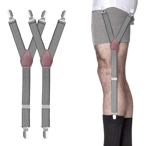Kalanka-Y-Shirt Stays Porte Jarretelles Bretelles Homme Avec Jarretelles Antidérapantes Et Sangles Réglables