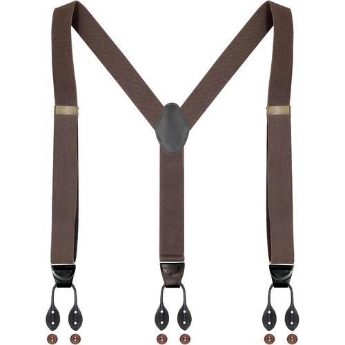 Kalanka-Bretelles À Boutons Pour Homme - Extra Solides - 3,5 Cm De Large - Avec 6 Boutons - Taille Unique