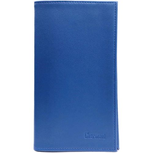 KALANKA-- Etui Porte chéquier Porte Carte crédit pièce d'identité (A07 Bleu électrique)