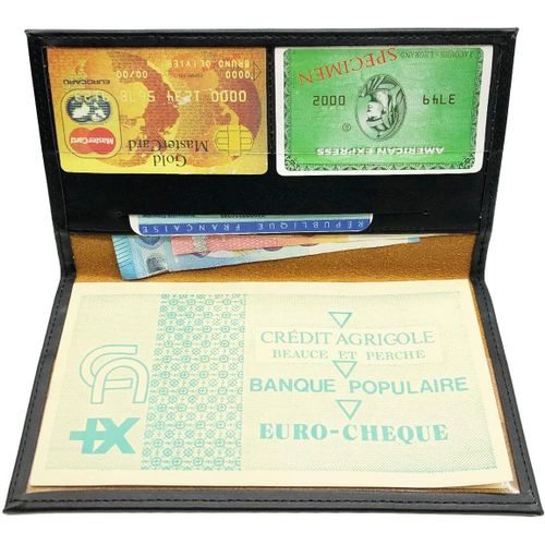 KALANKA-- Etui Porte chéquier Porte Carte crédit pièce d'identité (A07 Vieux Rose)