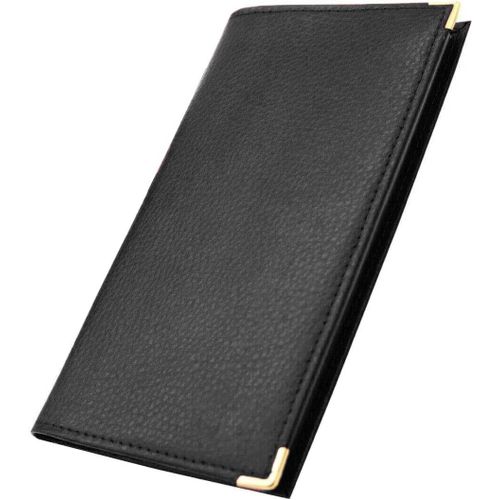 TIANYI-- Porte chéquier - Etui Porte chéquier - Porte Carte crédit - pièce d'identité - Billet - en Cuir Tout en Un léger et Compact (C07 Noir)