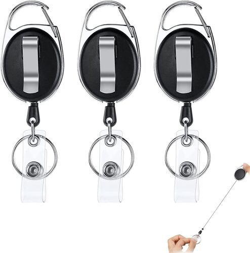 3 Pcs Porte Badge Transparent, Porte-Cartes En Pc Plastique Dur, Vertical Et Horizontal, Cartes Porte-Badge Pour Clé De Proximité, Carte De Crédit, Nominatif Et Carte D'identité