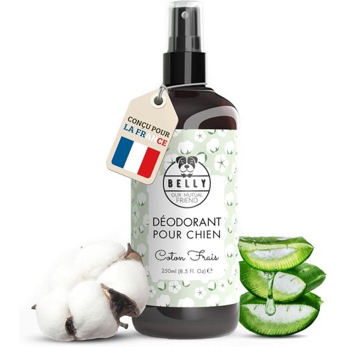 Kalanka-Belly® Déodorant Pour Chien - 250ml - Arôme De Coton Frais - Neutralise Les Mauvaises Odeurs - Ph Équilibré, Hypoallergénique - Parfum Chien Et Chiot - Désodorisant De Longue Durée Avec Aloe