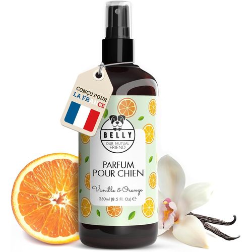 Kalanka-Belly® Parfum Pour Chien & Chiot - 250ml - Arôme De Vanille & Orange - Neutralise Les Mauvaises Odeurs - Ph Équilibré - Parfum Chien - Eau De Parfum Pour Chien, Déodorant Pour Chien, Parfum C