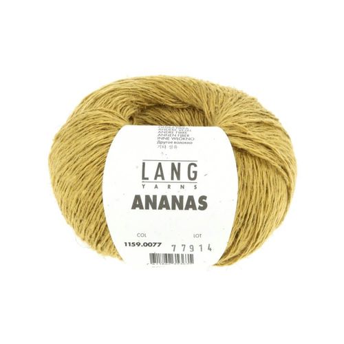 Pelote À Tricoter Ananas ¿ Lang Yarns - Fil Durable En Lyocell Et Fibres D¿Ananas. Color : 77 Jaune