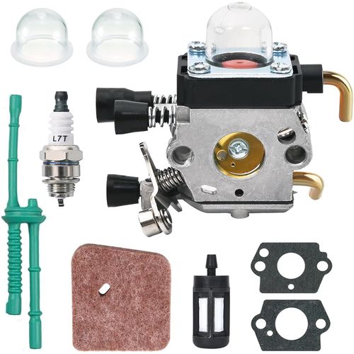Kit Carburateur pour Debroussailleuse STIHL FS38 FS55 FS45 FS46 FC55 KM55 HS45 Pieces Detachees avec Joint Bougie Filtre Air Filtre Carburant
