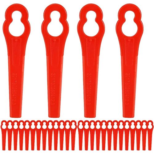 SUBZONAL-30 Pcs Lames de Rechange pour Coupe-Bordure sans Fil Lame en Plastique Compatible avec débroussailleuse