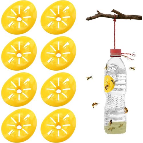 KALANKA-8 Pièces Piege Frelon Asiatique Micro Guepe Asiatique Exterieur Piege Guepe Piège à Guepes et Frelon Extérieur Piège à Guêpe Catcher D'abeilles Abeille Amovible et Réutilisable