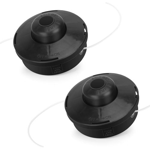 KALANKA-2 Pcs Tête Débroussailleuse Universelle M10 x 1,25 à Gauche pour Toutes Les Marques Sthil, Husquarna, EFCO et d'autres Marques, Tête Faucheuse, Tête Bobine, Tête de Coupe Universelle