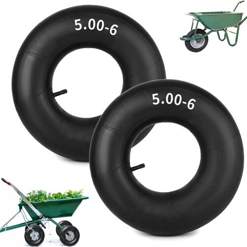 MEVRONISSHOP-2 Pièces 13 x 5.00-6"" Chambre à air Remorque, Chambres à Air de Brouette, Chariot à Main Jardin, Chariot de Transport, Tondeuse à Gazon