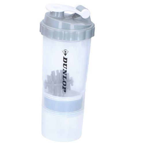 Bouteille De Sport 550 Ml Shaker Avec Fermeture Dunlop Gris