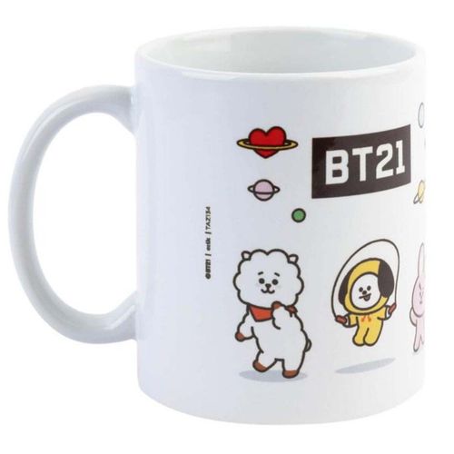 Mug En Céramique Capacité 300ml Design Tous Les Personnages Officiel Bt21 Line Friends Bt21 Blanc