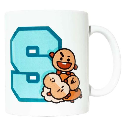 Mug En Céramique Capacité 300ml Design Mini Prankster Shooky Bt21 Line Friends Bt21 Blanc