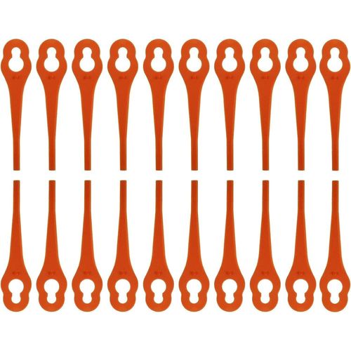 KALANKA-Lot de 100 lames de rechange pour coupe-bordures Fuxtec FX-E1RT20, lames en plastique pour coupe-bordures sans fil Fuxtec