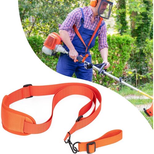 KALANKA-Tondeuse à Bandoulière - Tondeuse à Harnais Une Epaule avec Ceinture de Nylon Durable Adjuestable pour Débroussailleuse ou Jardinage (pour STIHL FS,Taille-Bordures série km) Orange