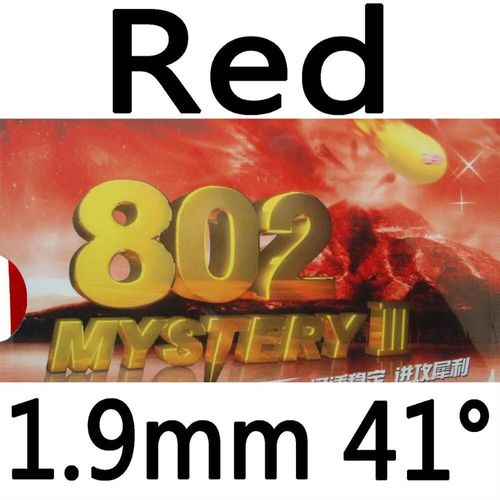 Ritc-729 Mystery Iii Short Pips-Out",Caoutchouc De Ping-Pong Avec ¿¿Ponge,Tennis De Table,"802 - Type Red 1.9mm H41
