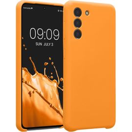 SJZG-Housse Compatible Avec Samsung Galaxy S21 Coque - Housse De Téléphone Protection Souple En Tpu Silicone - Orange Fruitée