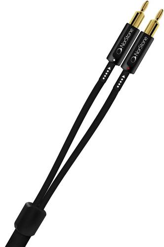 NorStone Arran - Câble de haut-parleur - prise banane mâle pour prise banane mâle - 3 m - blindé - noir
