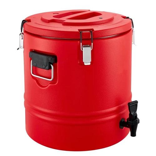 Distributeur de Boissons Isotherme 30 L-Duoku-Rouge-Fontaine à Eau Chaude et Froide Non Électrique avec Robinet