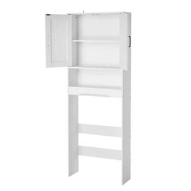 Meuble De Rangement Pour Salle De Bain-Duoku-Hauteur 165,1 Cm- Pour Etre Placé Au-Dessus Des Toilettes Ou De La Machine À