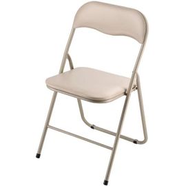 Lot de 4 Chaises Pliantes Portables-Duoku-Chaise de Salle à Manger en Cuir-avec Structure en Métal et Assise Rembourrée
